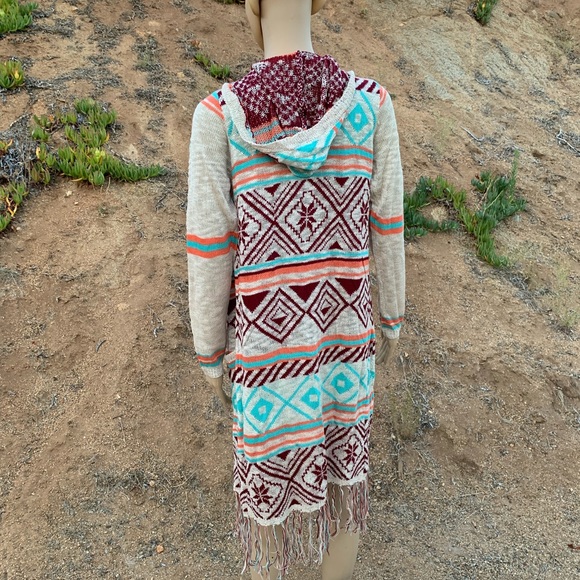 Demanding longline hooded knit open cardigan NEW! - Picture 4 of 7